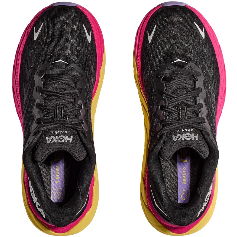 Hoka One One Women's Arahi 6 Black/Pink Yarrow